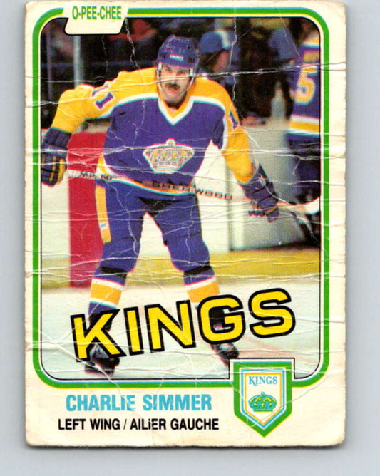 1981-82 O-Pee-Chee #142 Charlie Simmer  Los Angeles Kings  V30455