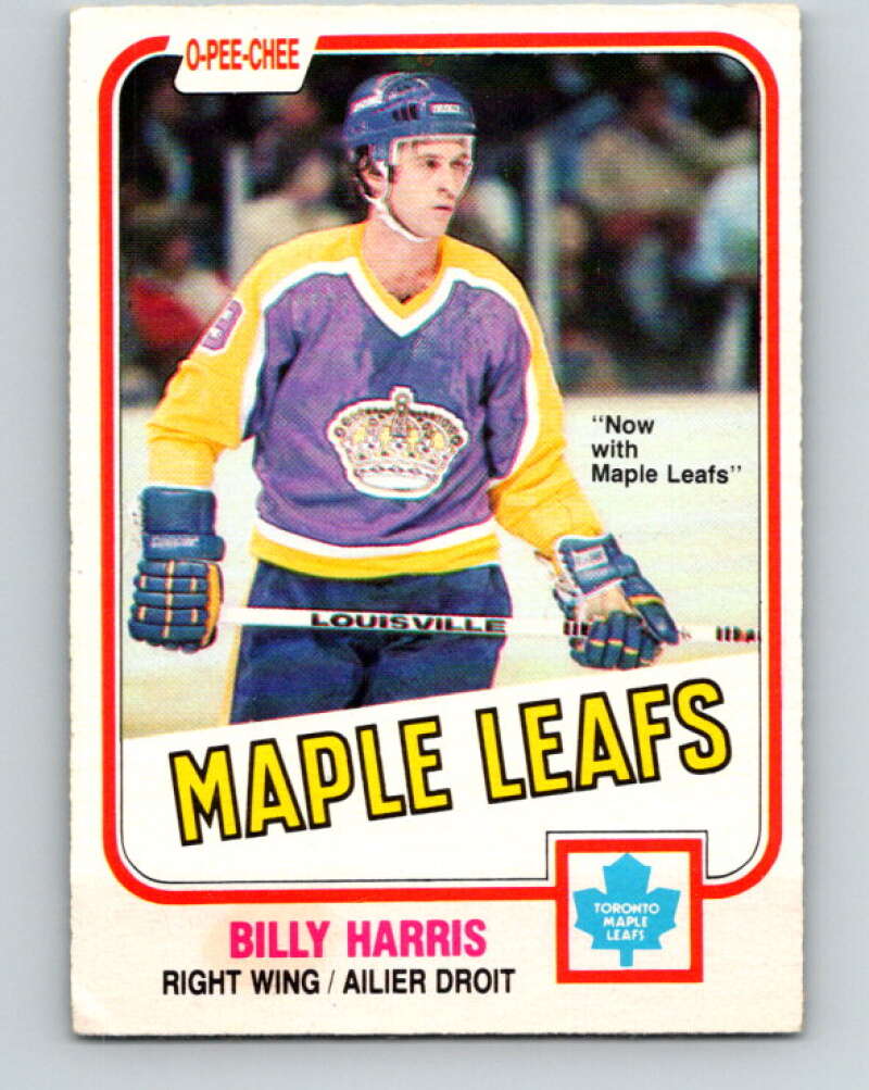 1981-82 O-Pee-Chee #144 Billy Harris  Toronto Maple Leafs  V30468
