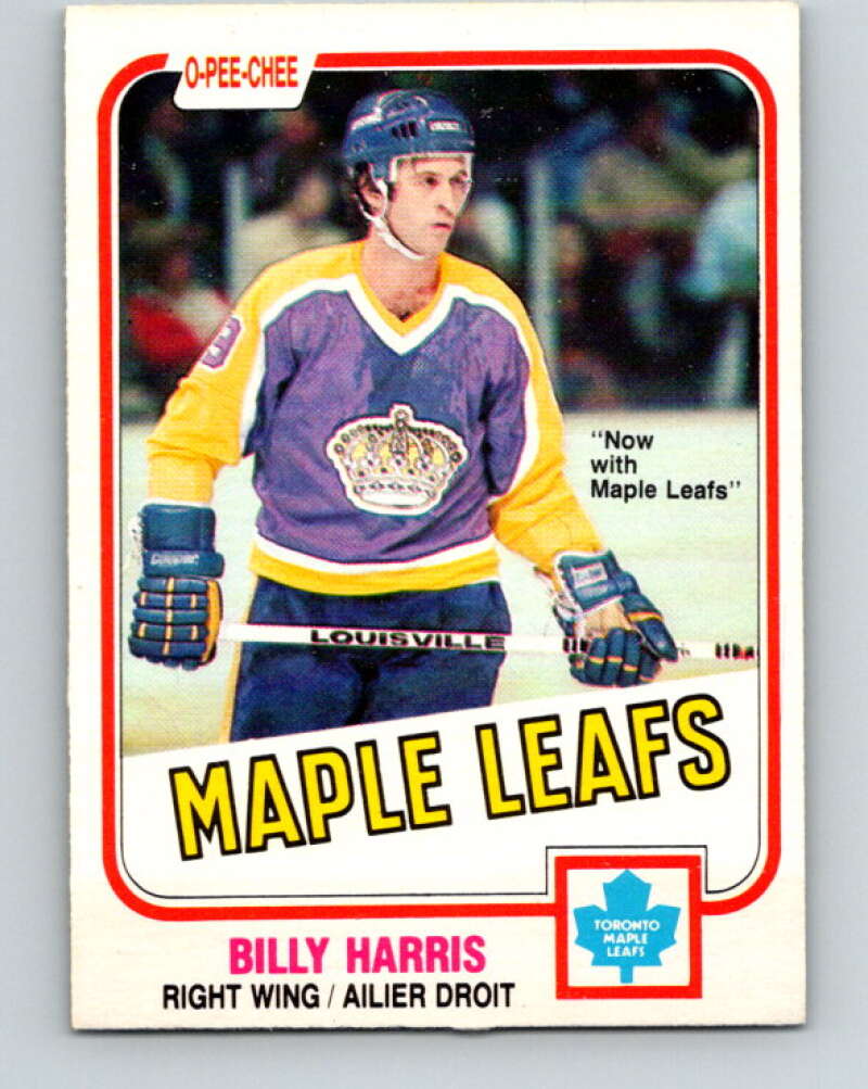 1981-82 O-Pee-Chee #144 Billy Harris  Toronto Maple Leafs  V30470