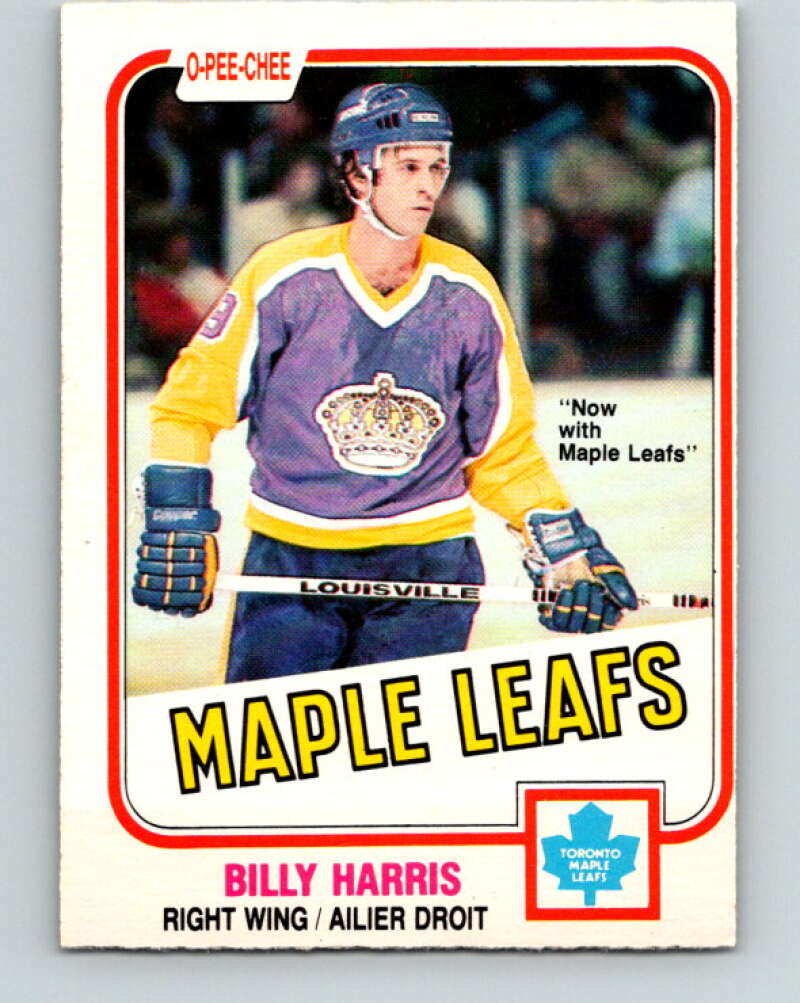 1981-82 O-Pee-Chee #144 Billy Harris  Toronto Maple Leafs  V30471