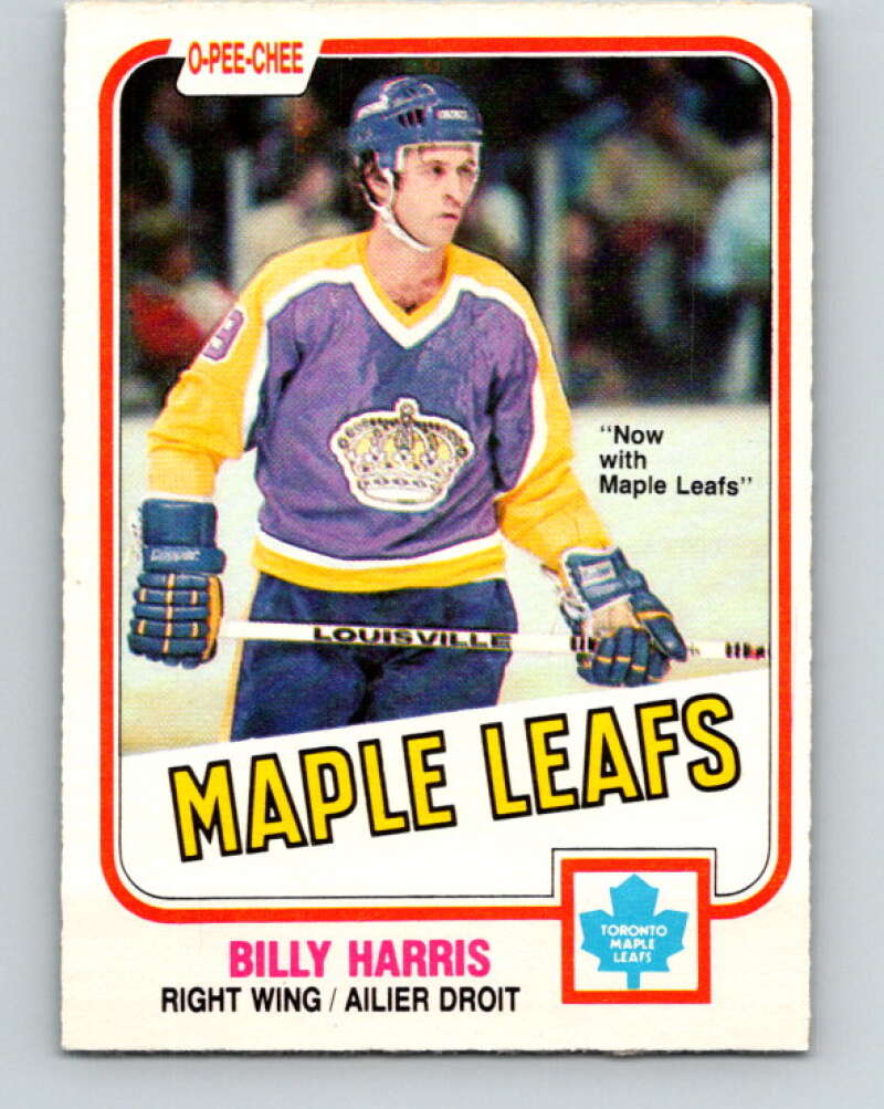 1981-82 O-Pee-Chee #144 Billy Harris  Toronto Maple Leafs  V30473