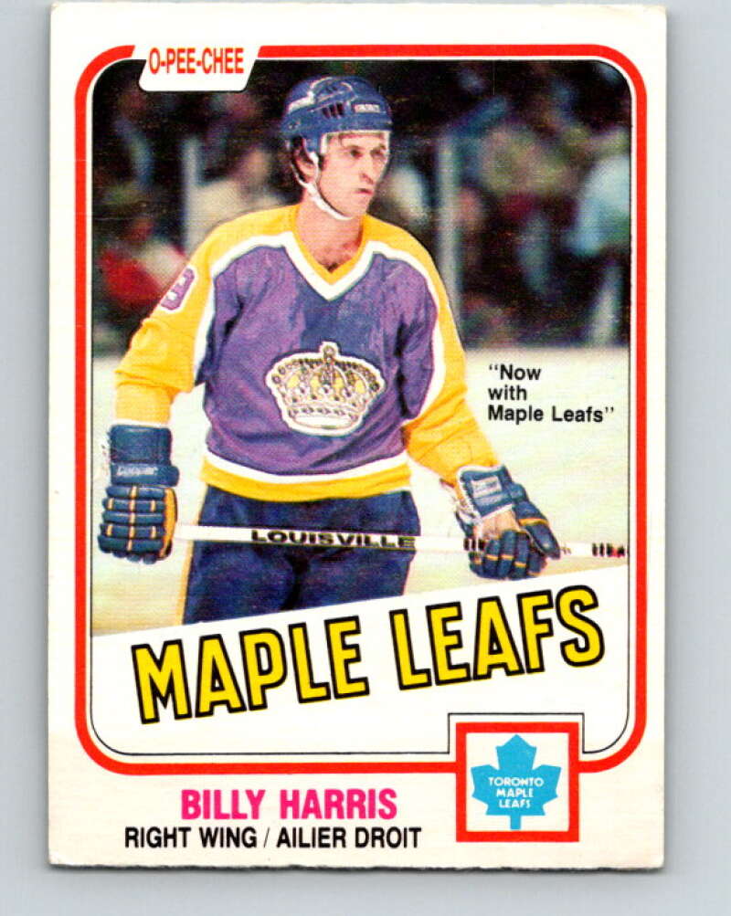 1981-82 O-Pee-Chee #144 Billy Harris  Toronto Maple Leafs  V30475