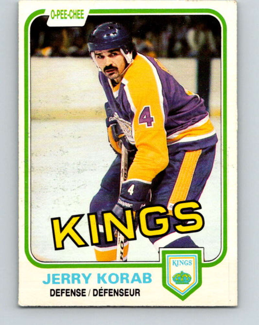 1981-82 O-Pee-Chee #145 Jerry Korab  Los Angeles Kings  V30479