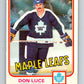 1981-82 O-Pee-Chee #147 Don Luce  Toronto Maple Leafs  V30491