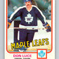 1981-82 O-Pee-Chee #147 Don Luce  Toronto Maple Leafs  V30492