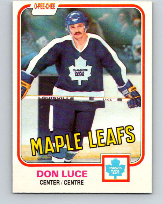 1981-82 O-Pee-Chee #147 Don Luce  Toronto Maple Leafs  V30492