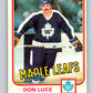 1981-82 O-Pee-Chee #147 Don Luce  Toronto Maple Leafs  V30493