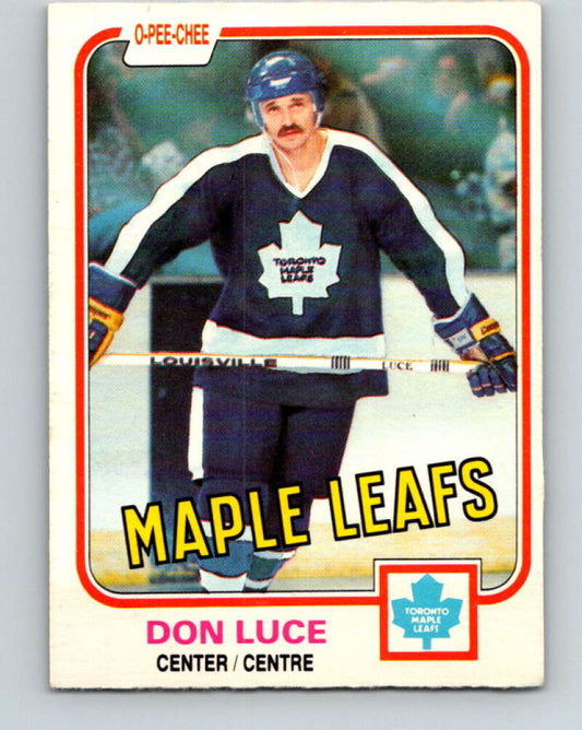 1981-82 O-Pee-Chee #147 Don Luce  Toronto Maple Leafs  V30493