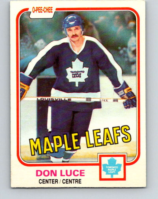 1981-82 O-Pee-Chee #147 Don Luce  Toronto Maple Leafs  V30494