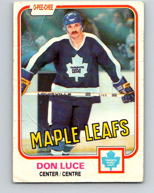 1981-82 O-Pee-Chee #147 Don Luce  Toronto Maple Leafs  V30495