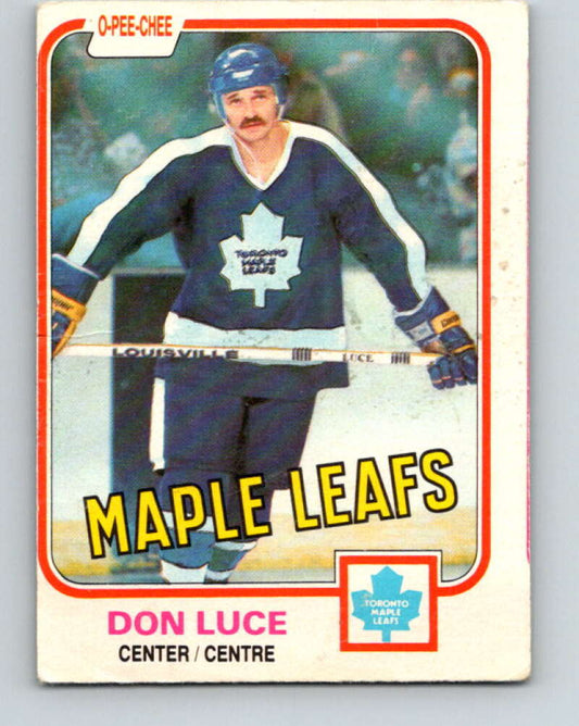 1981-82 O-Pee-Chee #147 Don Luce  Toronto Maple Leafs  V30497