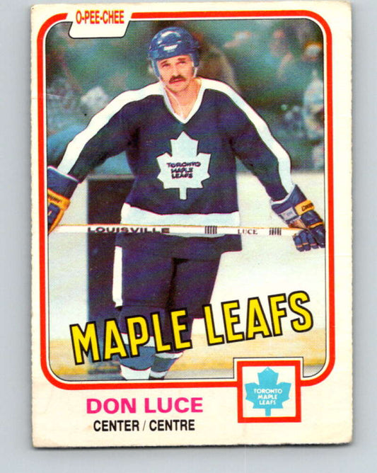 1981-82 O-Pee-Chee #147 Don Luce  Toronto Maple Leafs  V30498