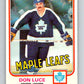 1981-82 O-Pee-Chee #147 Don Luce  Toronto Maple Leafs  V30499