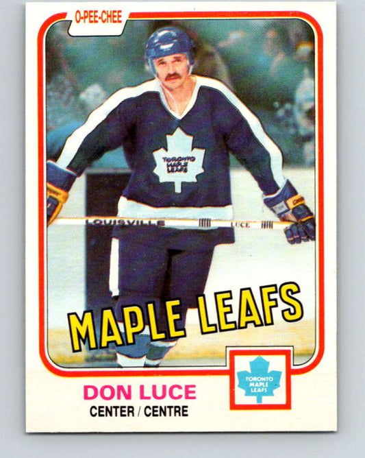 1981-82 O-Pee-Chee #147 Don Luce  Toronto Maple Leafs  V30499