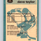 1981-82 O-Pee-Chee #152 Dave Taylor  Los Angeles Kings  V30528