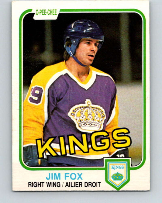 1981-82 O-Pee-Chee #153 Jim Fox  RC Rookie Los Angeles Kings  V30536