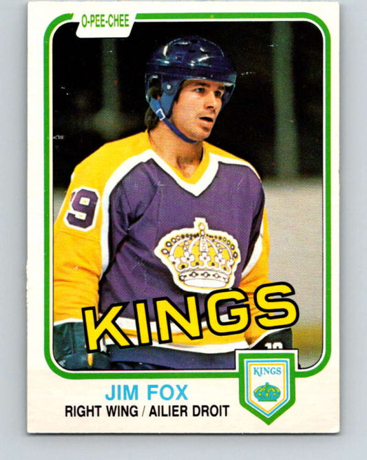 1981-82 O-Pee-Chee #153 Jim Fox  RC Rookie Los Angeles Kings  V30537