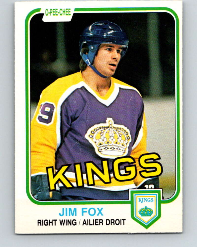 1981-82 O-Pee-Chee #153 Jim Fox  RC Rookie Los Angeles Kings  V30538