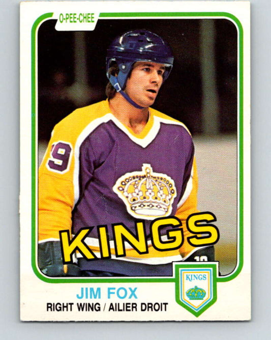 1981-82 O-Pee-Chee #153 Jim Fox  RC Rookie Los Angeles Kings  V30539