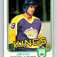 1981-82 O-Pee-Chee #153 Jim Fox  RC Rookie Los Angeles Kings  V30541