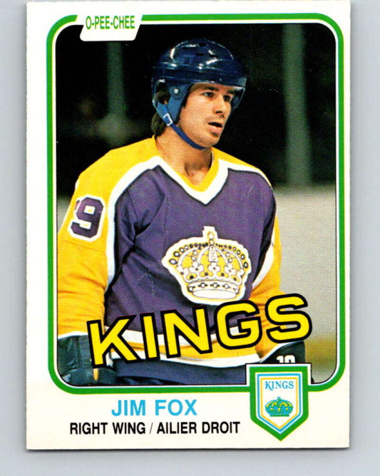 1981-82 O-Pee-Chee #153 Jim Fox  RC Rookie Los Angeles Kings  V30541