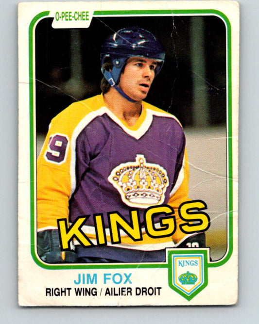 1981-82 O-Pee-Chee #153 Jim Fox  RC Rookie Los Angeles Kings  V30542