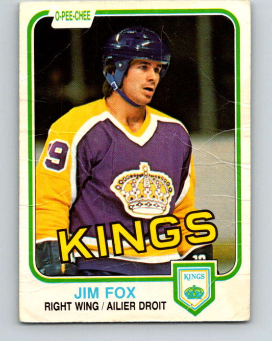 1981-82 O-Pee-Chee #153 Jim Fox  RC Rookie Los Angeles Kings  V30543