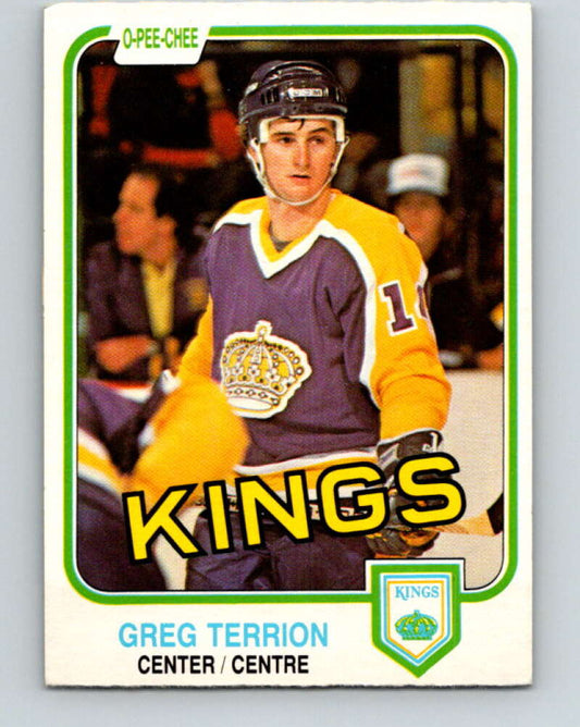 1981-82 O-Pee-Chee #155 Greg Terrion  RC Rookie Los Angeles Kings  V30549