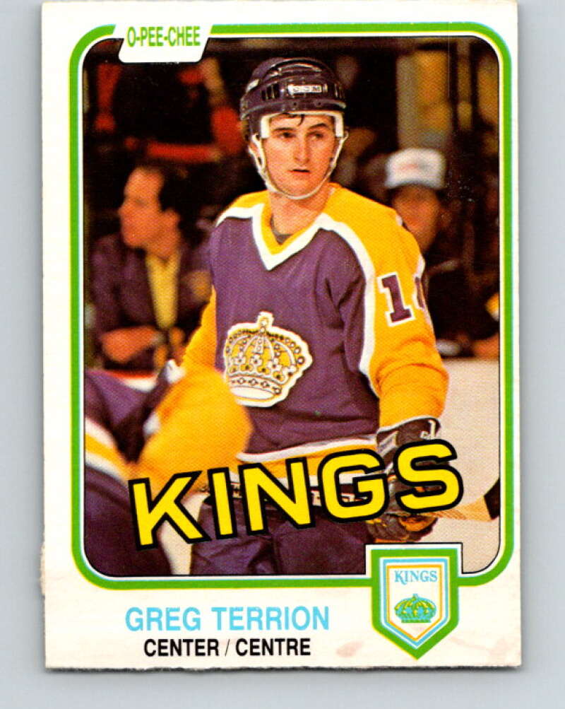 1981-82 O-Pee-Chee #155 Greg Terrion  RC Rookie Los Angeles Kings  V30550