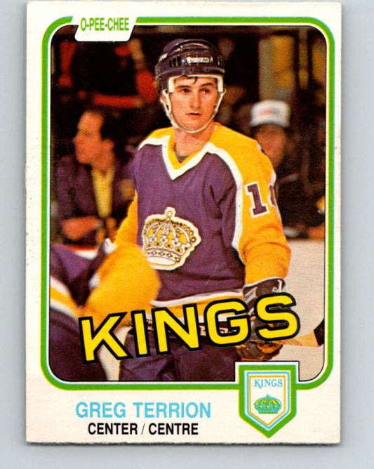 1981-82 O-Pee-Chee #155 Greg Terrion  RC Rookie Los Angeles Kings  V30551