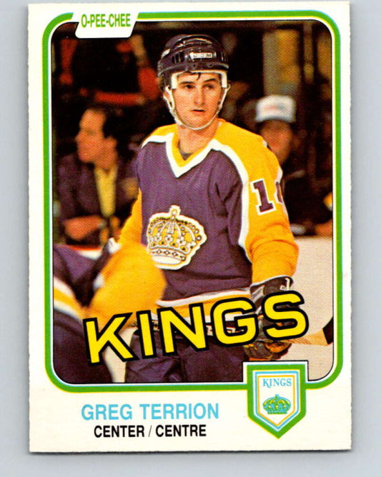 1981-82 O-Pee-Chee #155 Greg Terrion  RC Rookie Los Angeles Kings  V30552