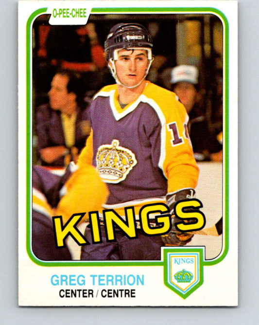 1981-82 O-Pee-Chee #155 Greg Terrion  RC Rookie Los Angeles Kings  V30554