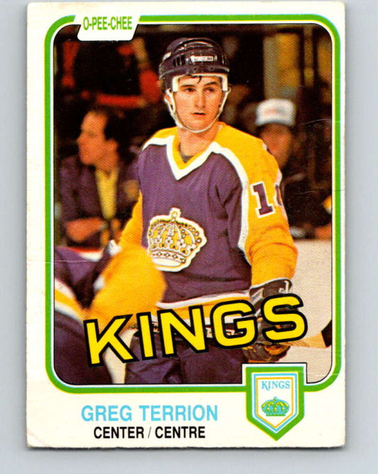 1981-82 O-Pee-Chee #155 Greg Terrion  RC Rookie Los Angeles Kings  V30555