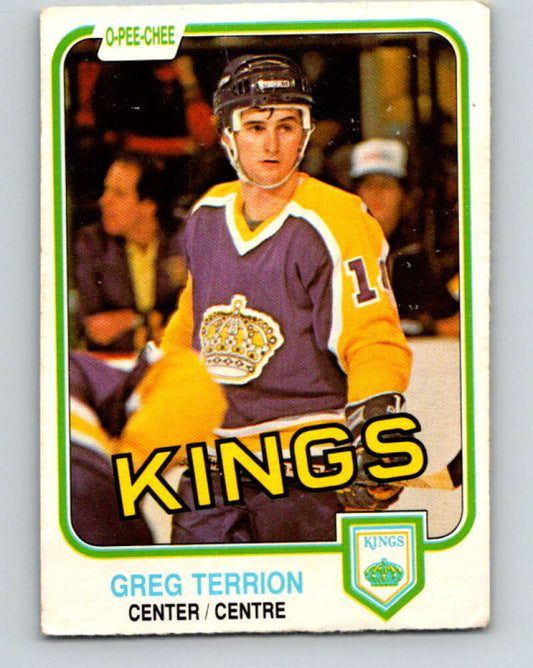 1981-82 O-Pee-Chee #155 Greg Terrion  RC Rookie Los Angeles Kings  V30556