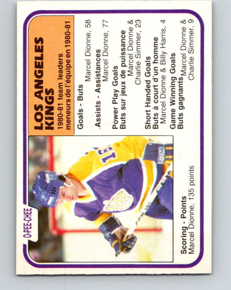 1981-82 O-Pee-Chee #156 Marcel Dionne TL  Los Angeles Kings  V30557