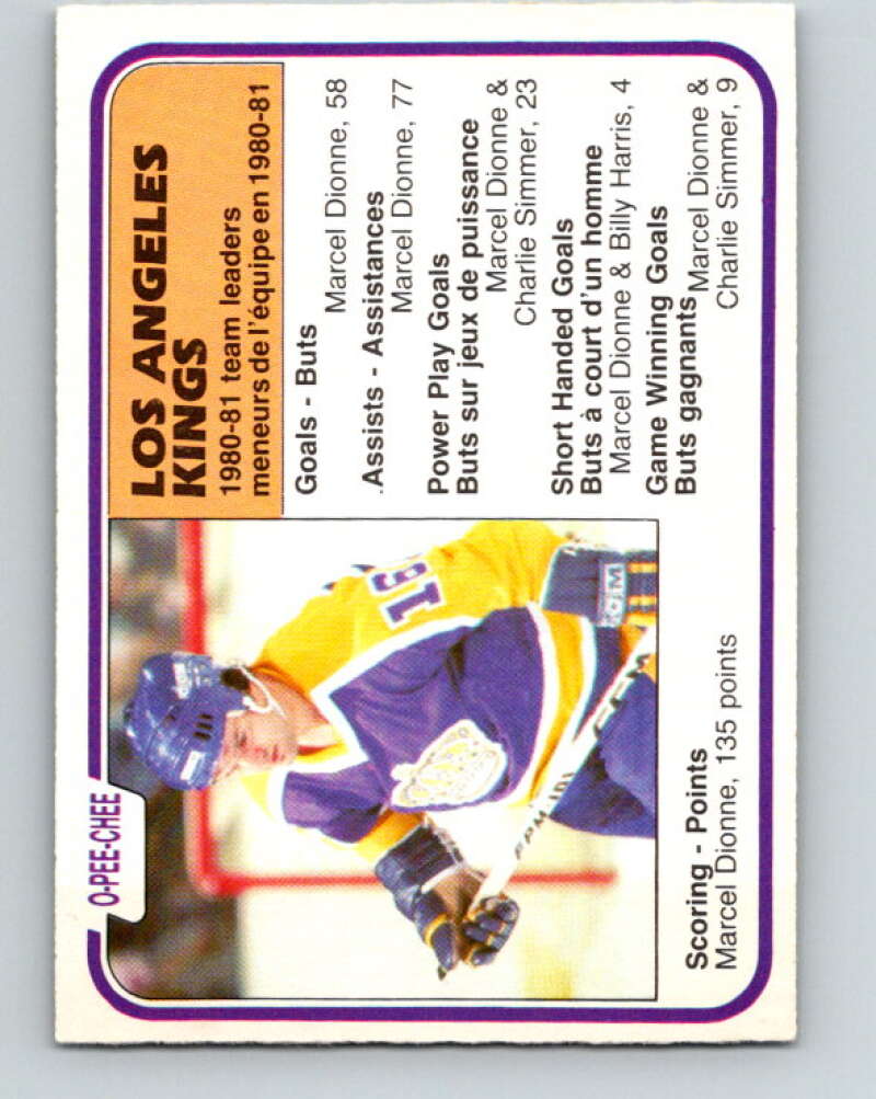 1981-82 O-Pee-Chee #156 Marcel Dionne TL  Los Angeles Kings  V30559