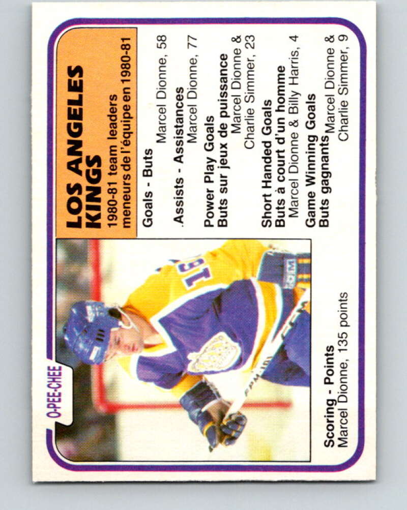 1981-82 O-Pee-Chee #156 Marcel Dionne TL  Los Angeles Kings  V30560