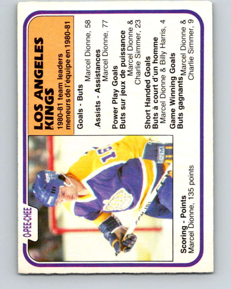 1981-82 O-Pee-Chee #156 Marcel Dionne TL  Los Angeles Kings  V30561