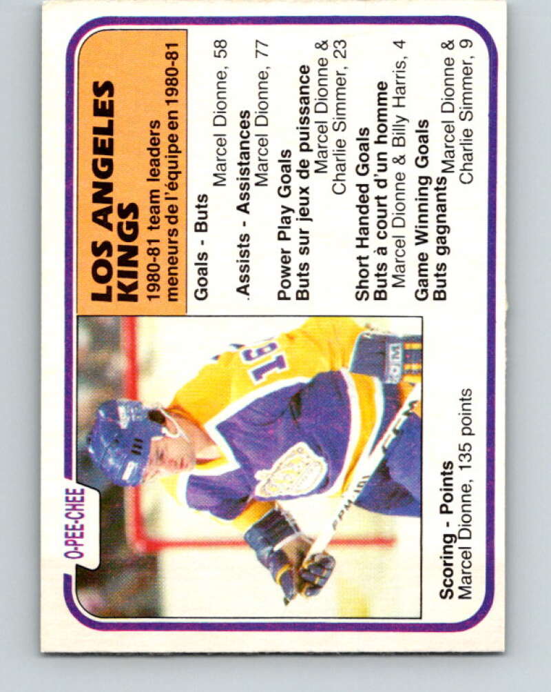 1981-82 O-Pee-Chee #156 Marcel Dionne TL  Los Angeles Kings  V30562