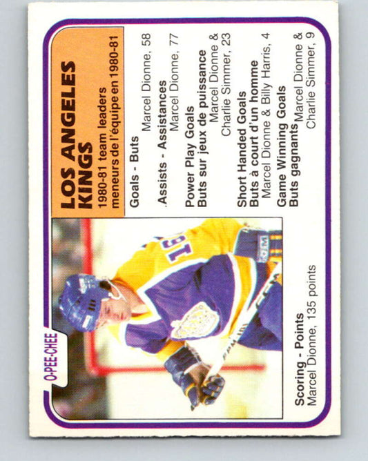1981-82 O-Pee-Chee #156 Marcel Dionne TL  Los Angeles Kings  V30565