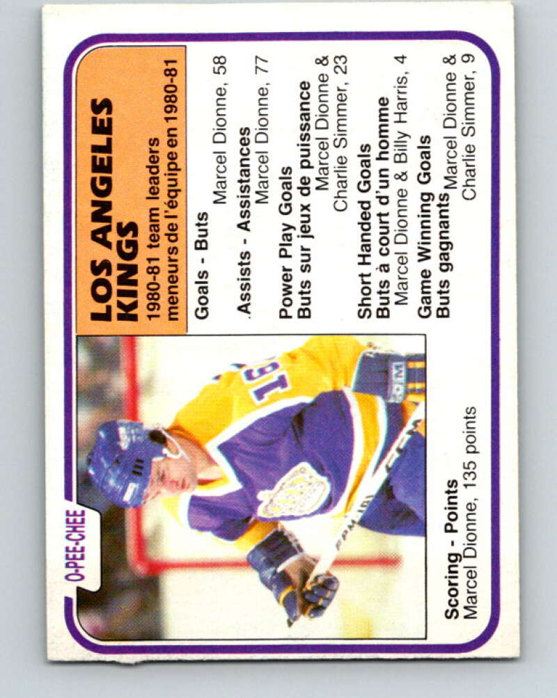 1981-82 O-Pee-Chee #156 Marcel Dionne TL  Los Angeles Kings  V30567