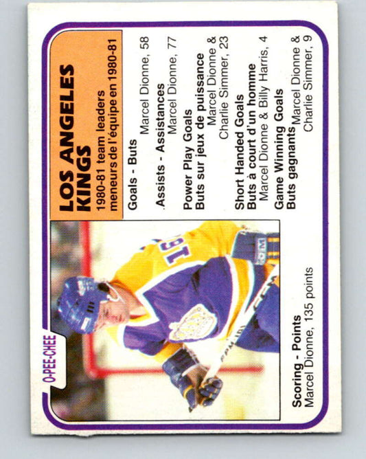 1981-82 O-Pee-Chee #156 Marcel Dionne TL  Los Angeles Kings  V30567