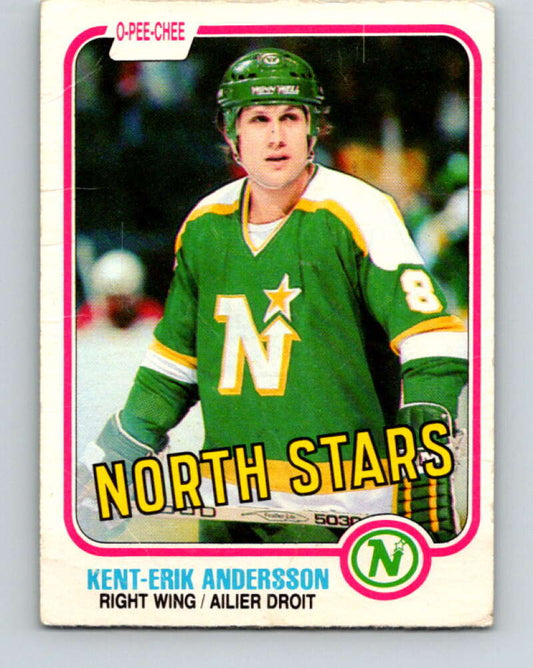 1981-82 O-Pee-Chee #158 Kent-Erik Andersson  Minnesota North Stars  V30579