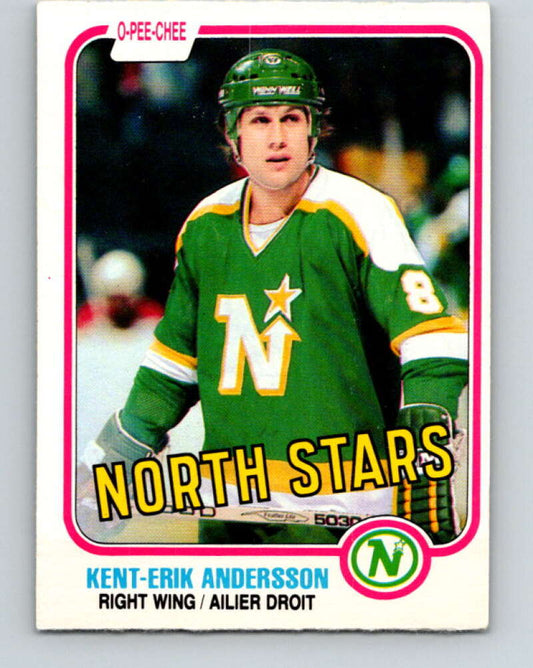 1981-82 O-Pee-Chee #158 Kent-Erik Andersson  Minnesota North Stars  V30581
