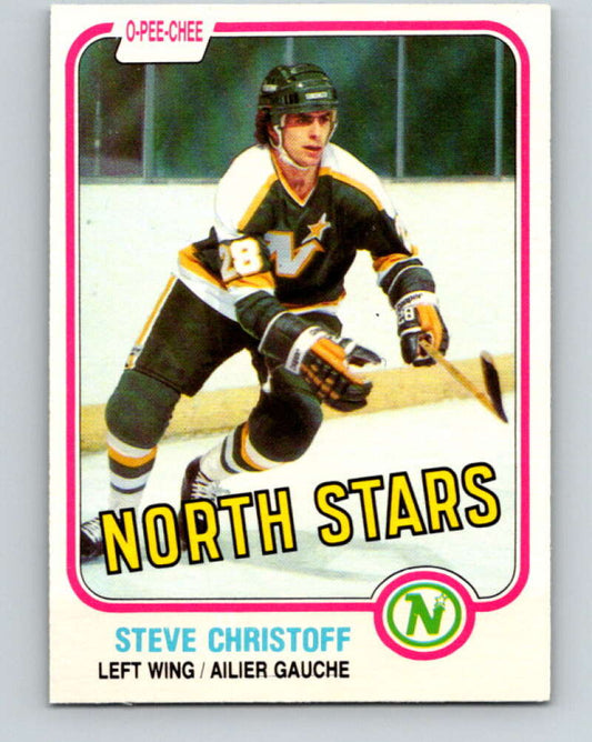 1981-82 O-Pee-Chee #160 Steve Christoff  Minnesota North Stars  V30582