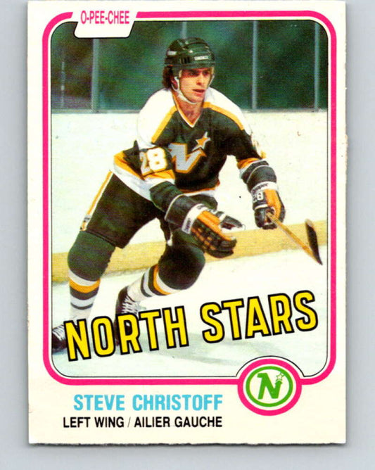 1981-82 O-Pee-Chee #160 Steve Christoff  Minnesota North Stars  V30584