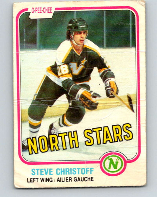 1981-82 O-Pee-Chee #160 Steve Christoff  Minnesota North Stars  V30586