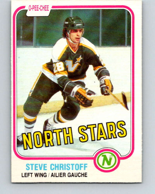 1981-82 O-Pee-Chee #160 Steve Christoff  Minnesota North Stars  V30587