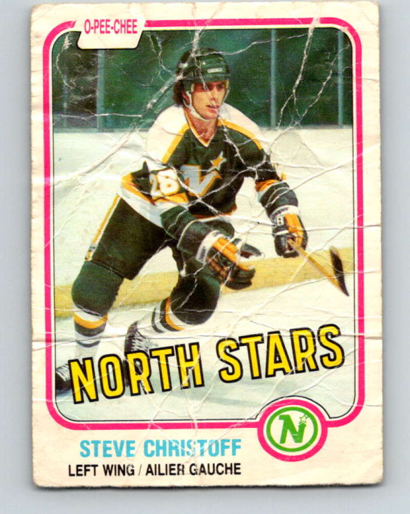 1981-82 O-Pee-Chee #160 Steve Christoff  Minnesota North Stars  V30588