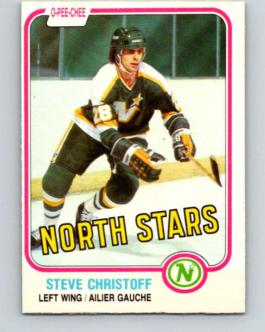 1981-82 O-Pee-Chee #160 Steve Christoff  Minnesota North Stars  V30589